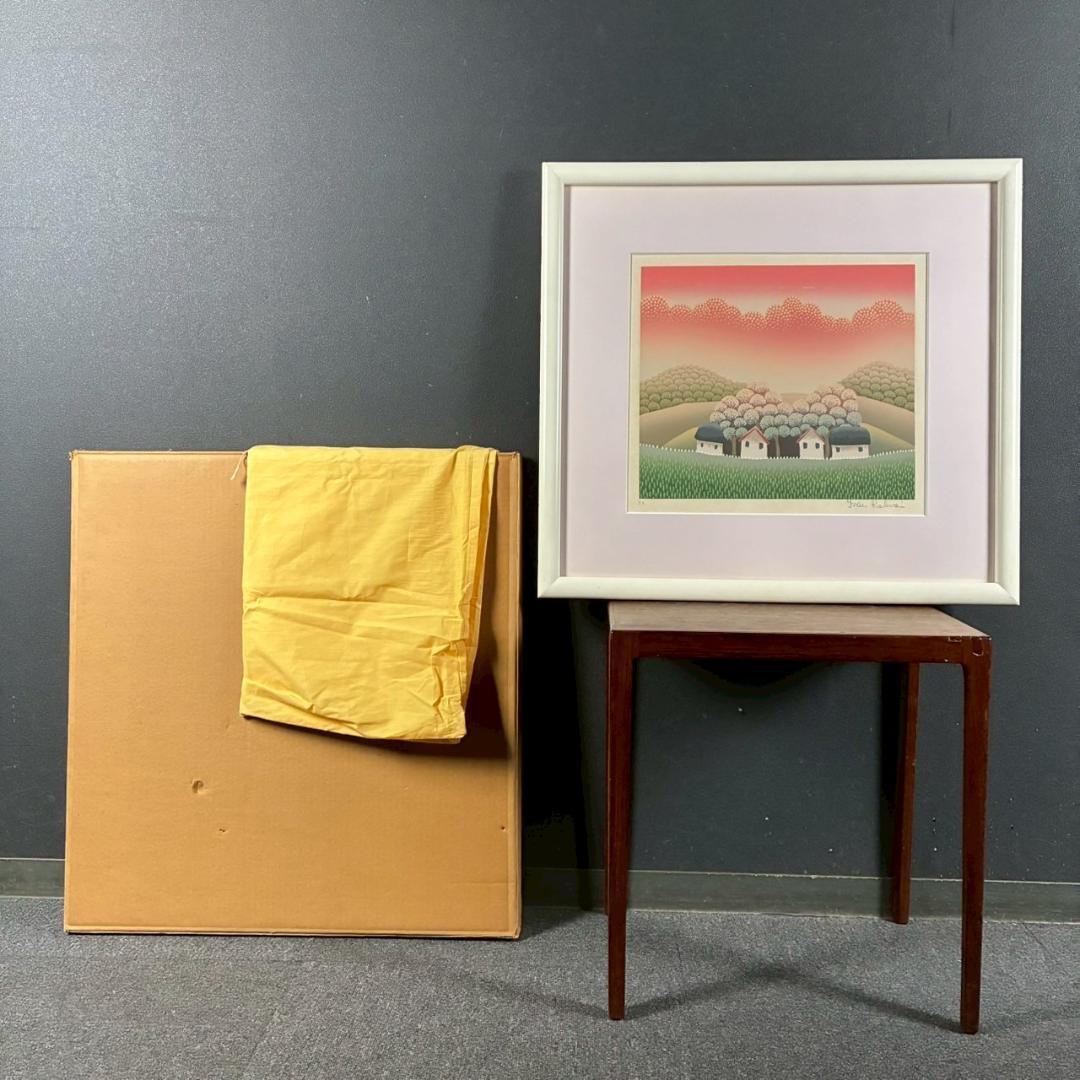 美品 イワン・ラブジン「日暮れ」シルクスクリーン 直筆サイン入り