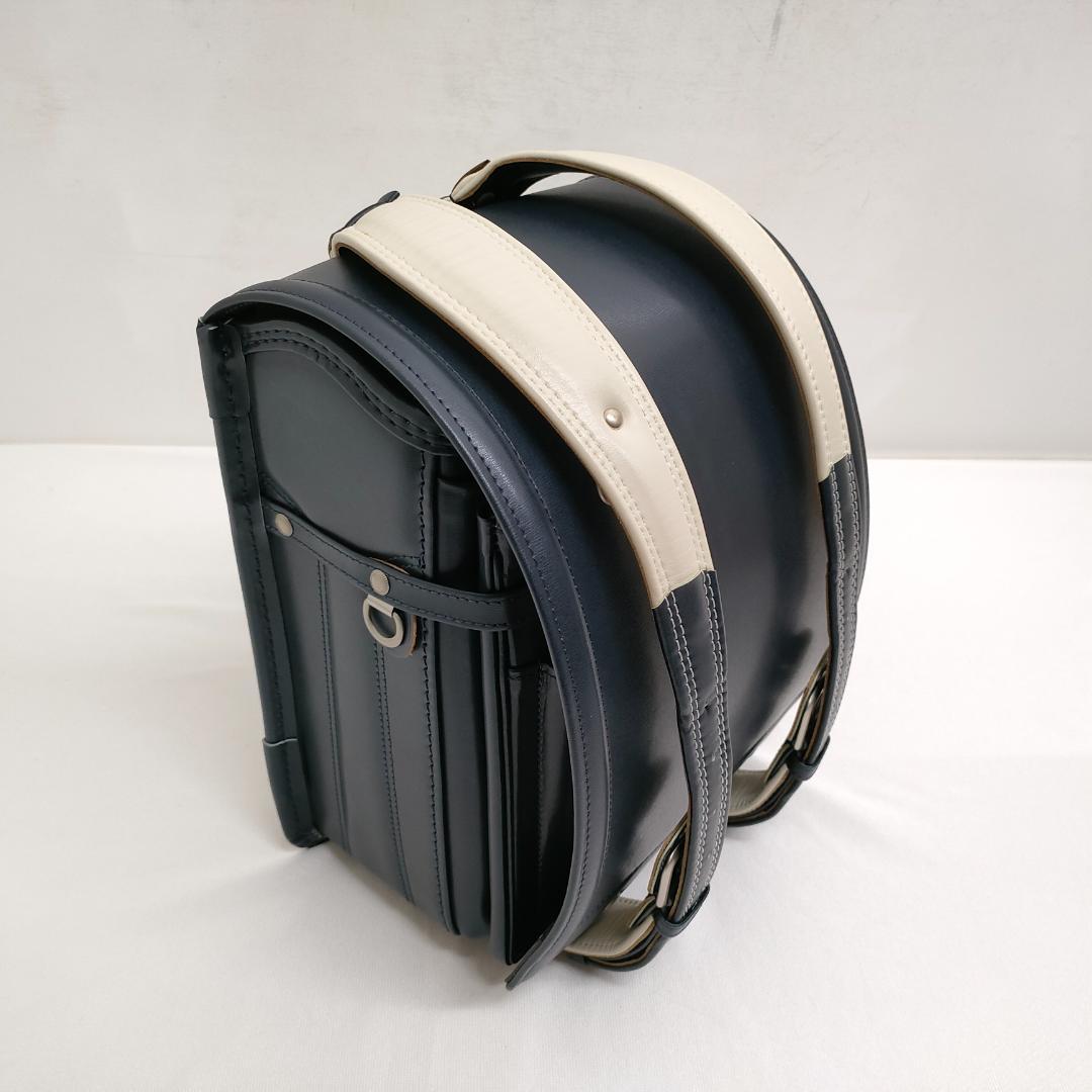 【未使用品】トヤマかばん店 牛革ボルサ ランドセル 紺/アイボリー