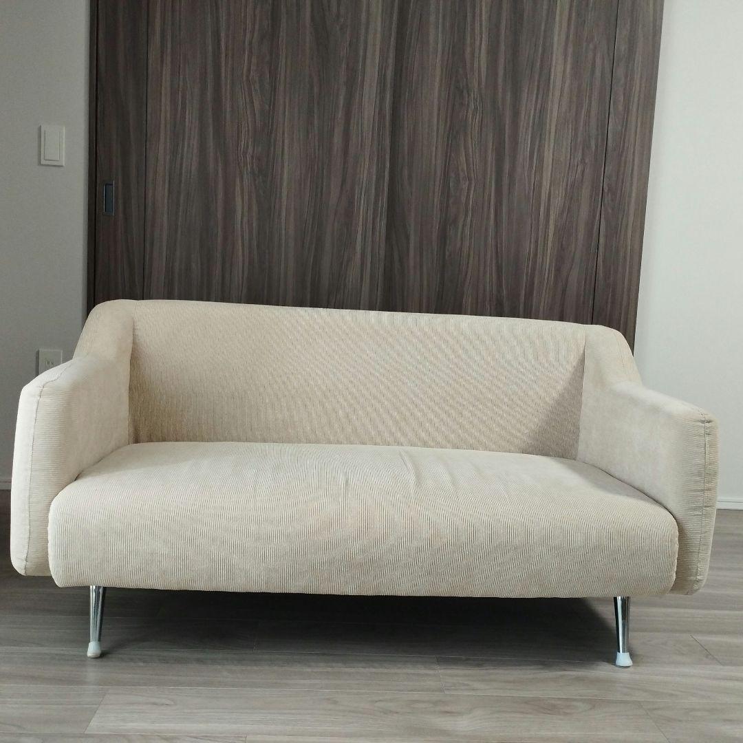 ベージュ 2人掛けソファ