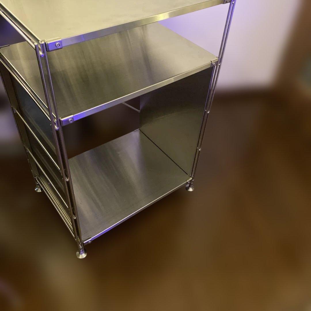 無印良品 ステンレスユニットシェルフ 小 幅58cmインナーパネル付 ステンレスユニットシェルフ ウォールナット材棚セット 小 | 無印良品