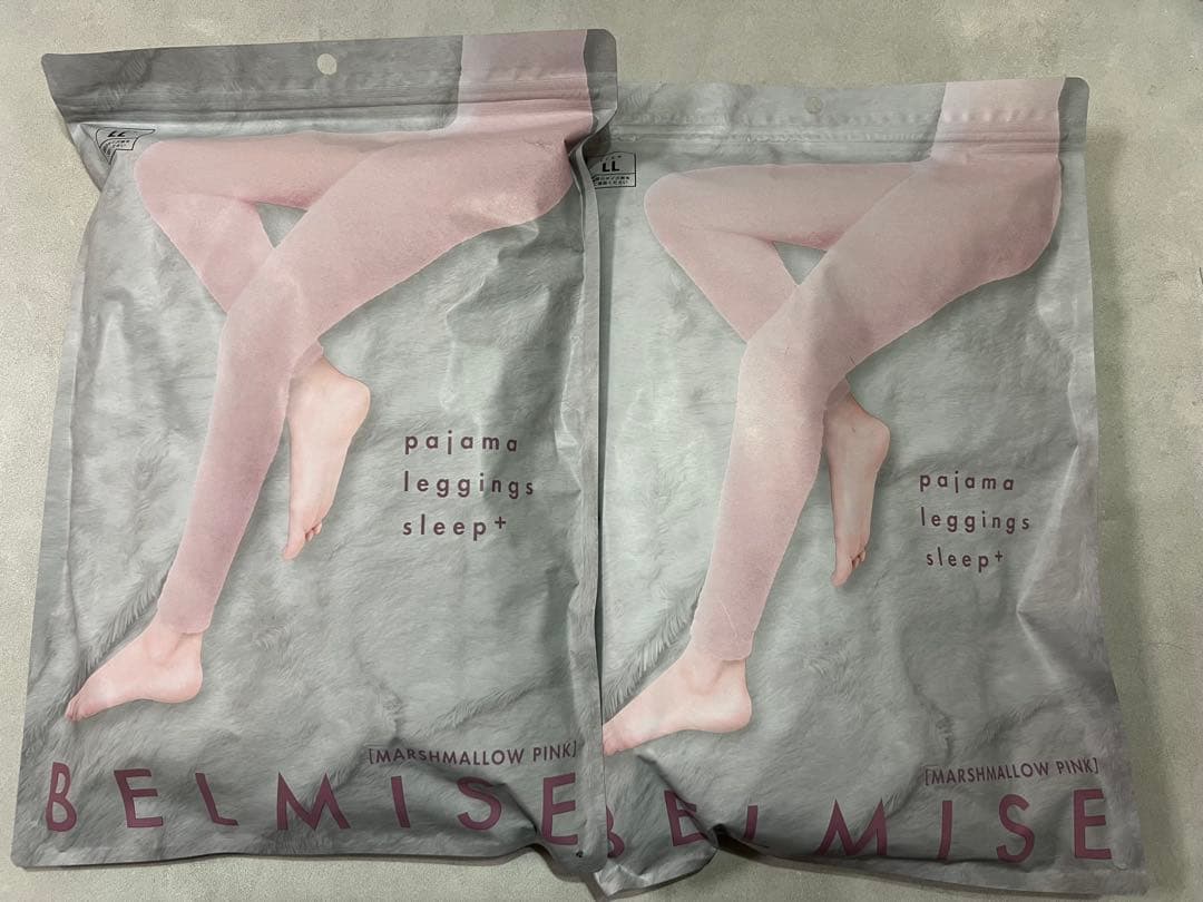 BELMISE パジャマレギンス マシュマロピンク　LL ベルミス パジャマ レギンス スリープ プラス 着圧タイツ 着圧スパッツ