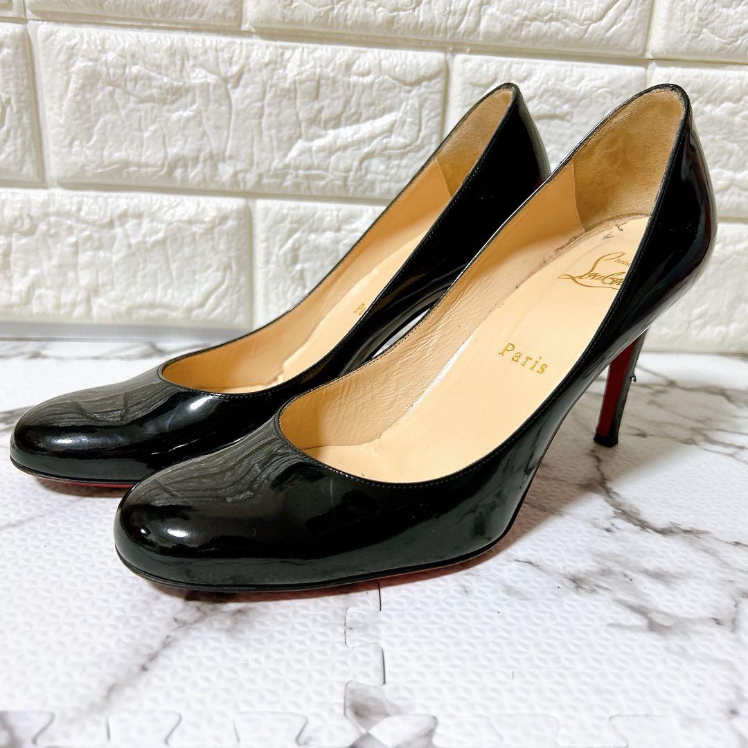 クリスチャン ルブタン レッドソール ラウンドトゥ 23 ブラック - メルカリ