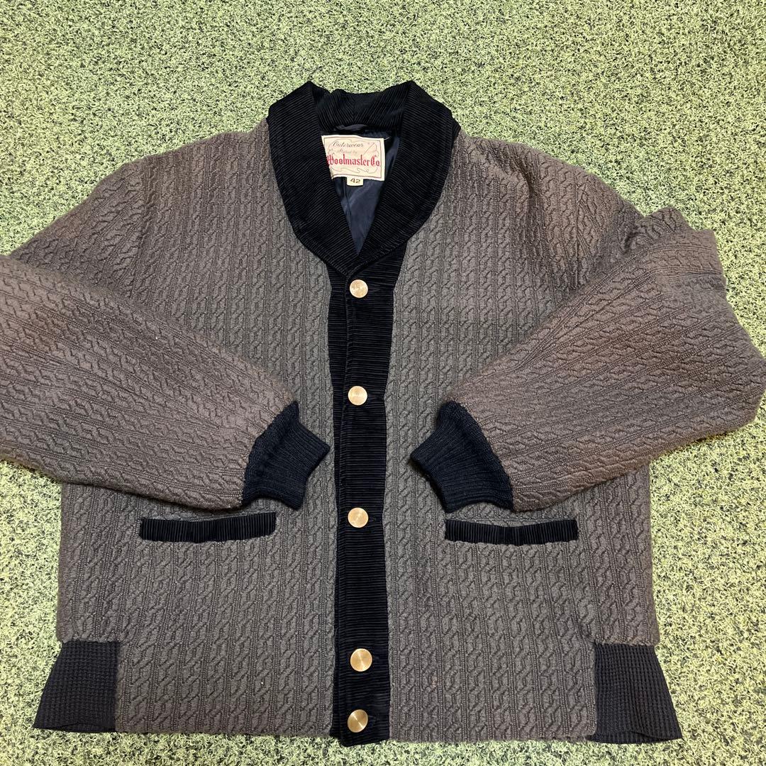 50s ウールカーディガン　ジャケット　woolmaster 42 短丈