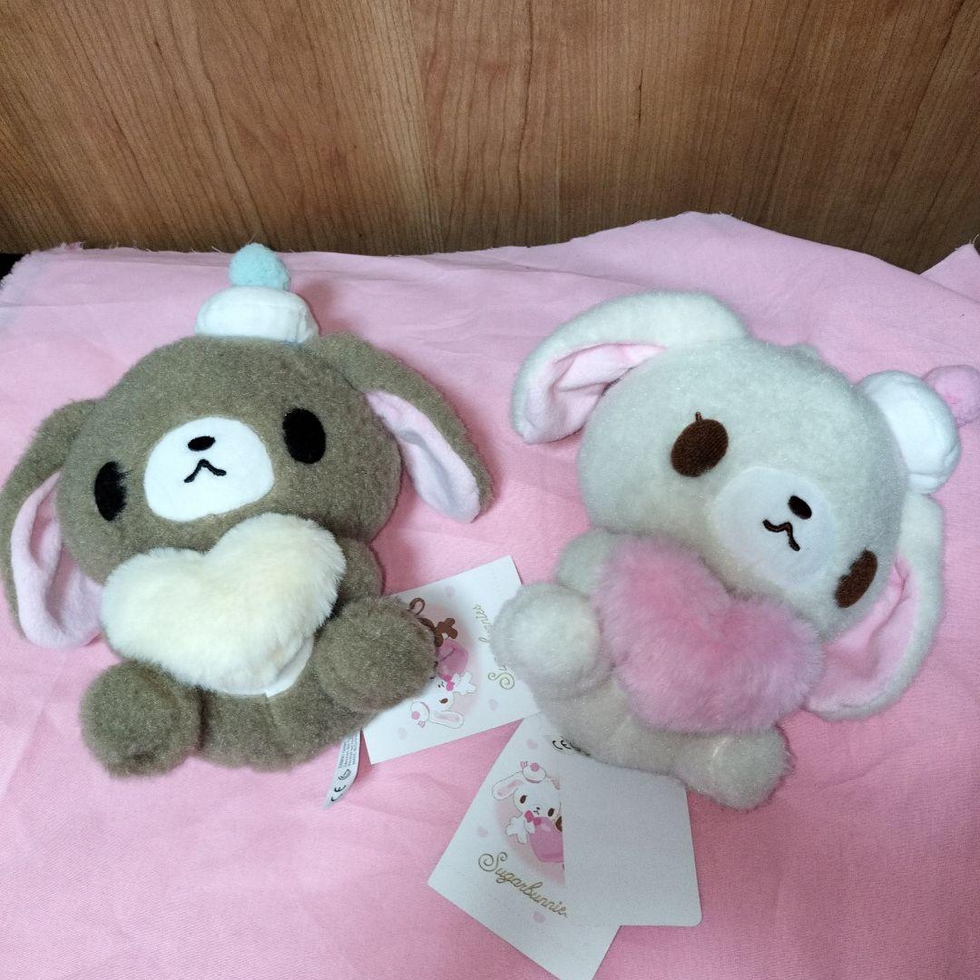 タグ付　ふわふわハート　シュガーバニーズ　ぬいぐるみ　平成生まれ サンリオ 平成うまれキャラクター ふわふわハート マスコット ホルダー