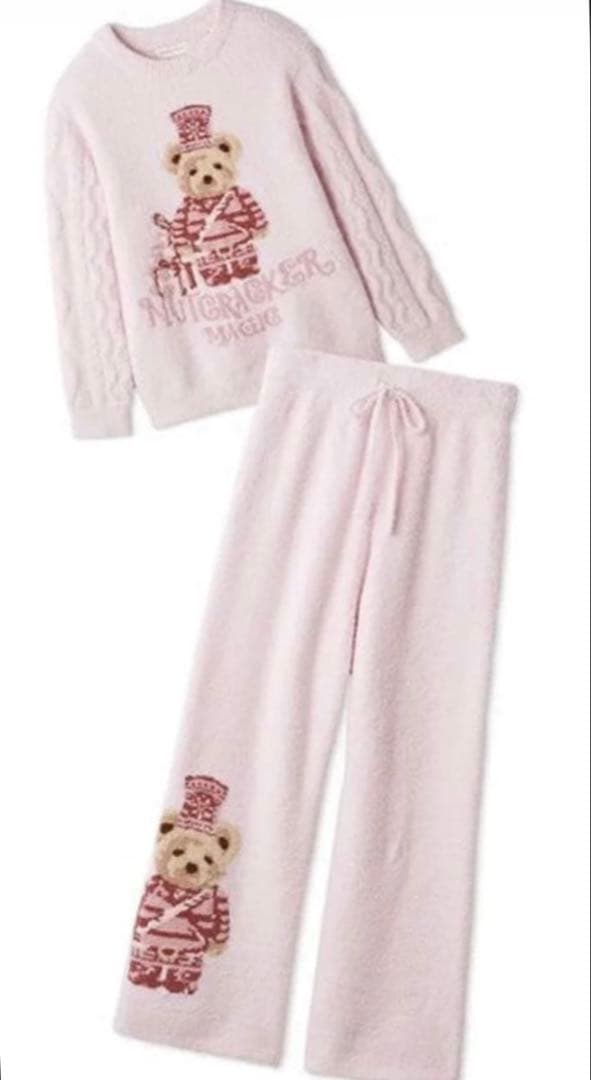 人気完売品　美品　スナイデルホームホリデーベア ピンク 上下セット