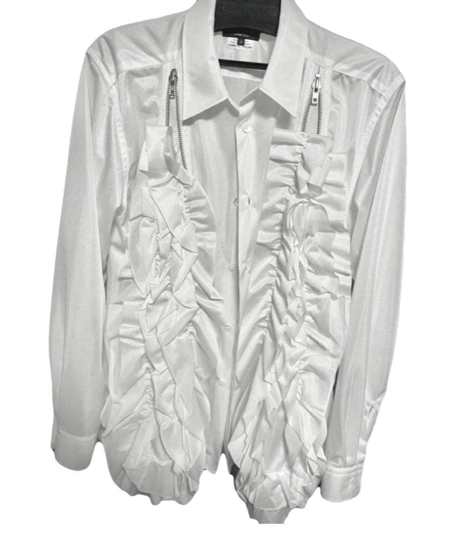 完売品】コムデギャルソンオムプリュス 26SS ジップフリルシャツ