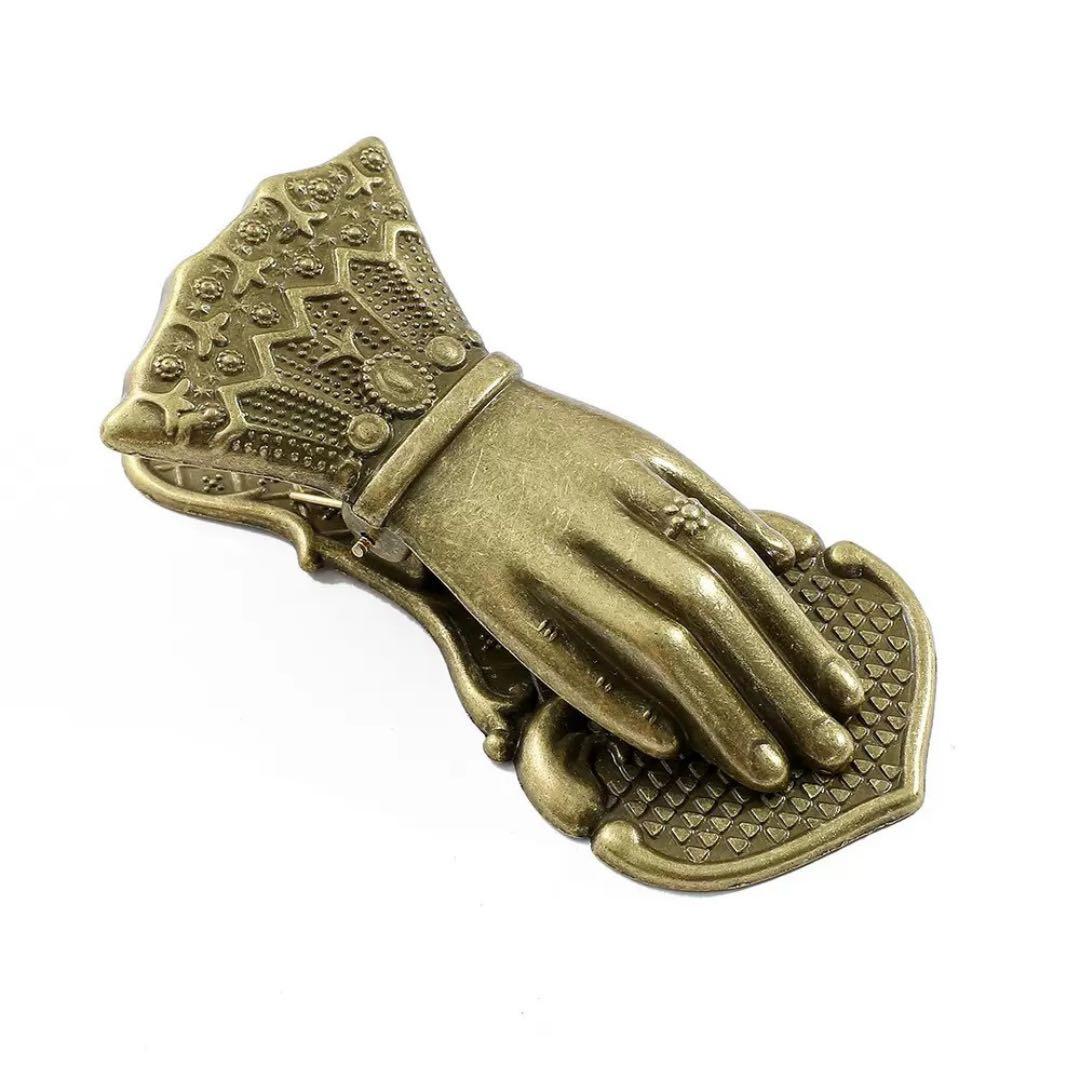 ハンドモチーフ クリップ 合金 アンティーク調 ブロンズカラー