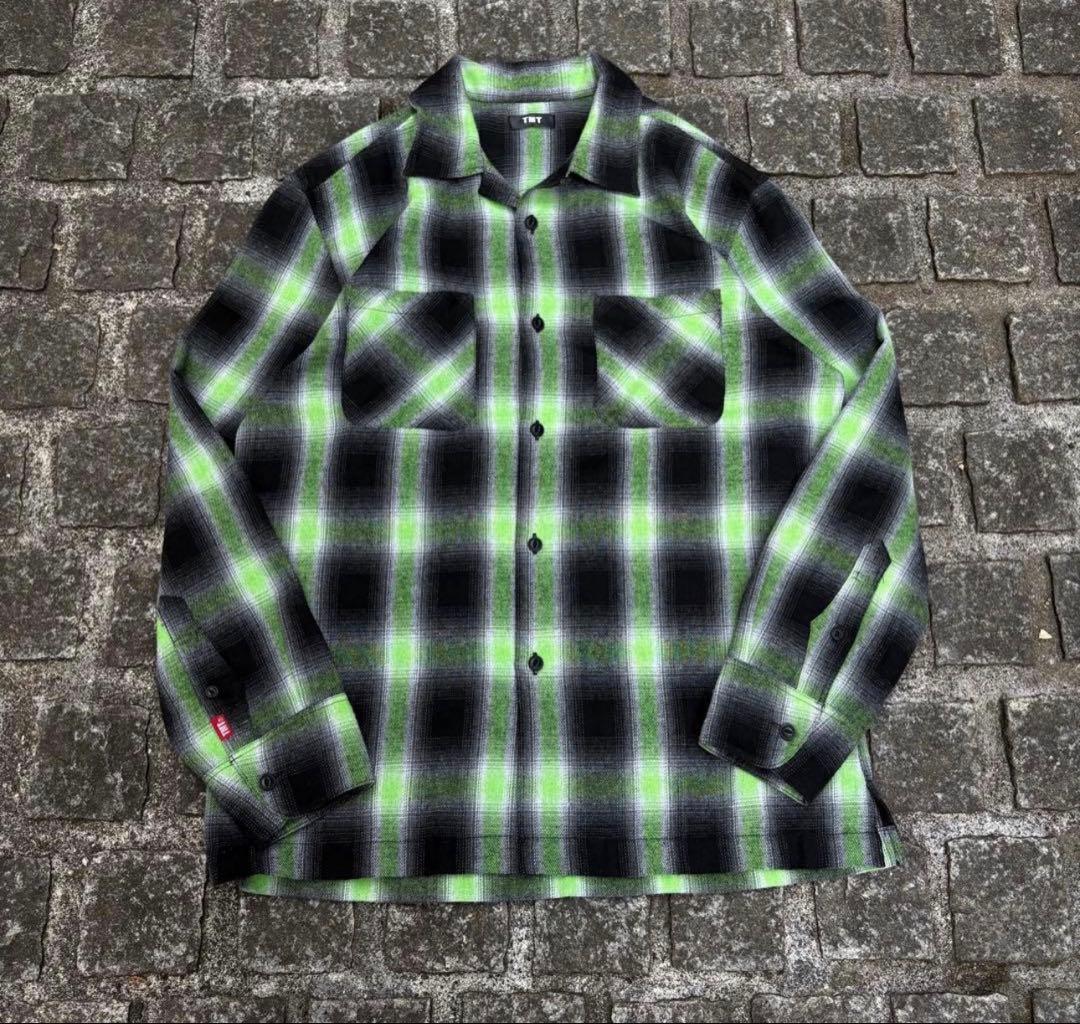 ◆TMT オンブレ シャドーチェック ネルシャツ L 試着のみ 美品◆