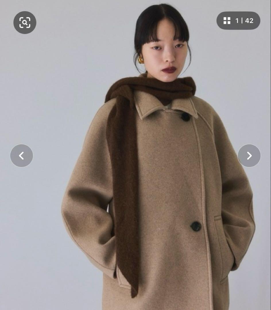 ADAM ET ROPE' ウールボンディングミドルコート