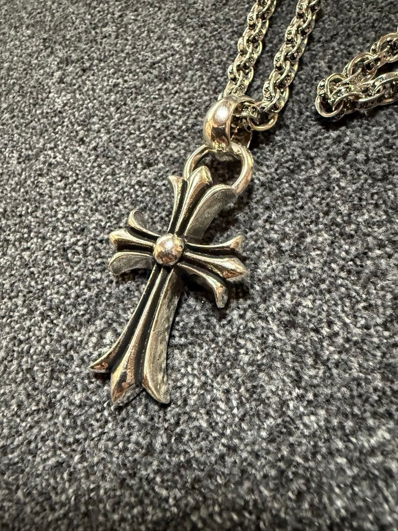 シルバー925 クロス型ペンダント ネックレス シルバー925 クロスネックレス ペンダント シルバー 6面カットダブル