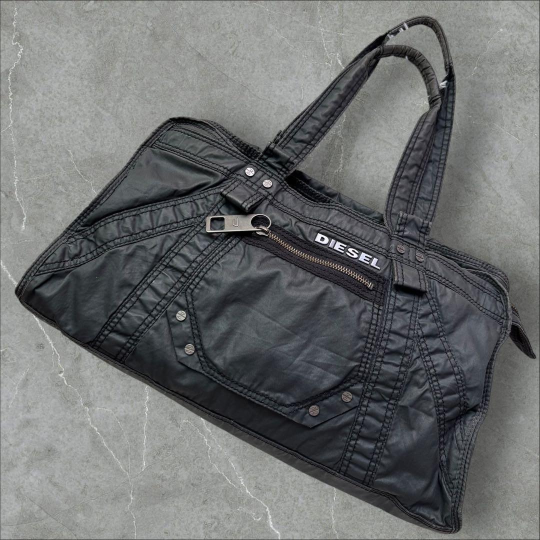 DIESEL 00s archive metallogo handbag y2k