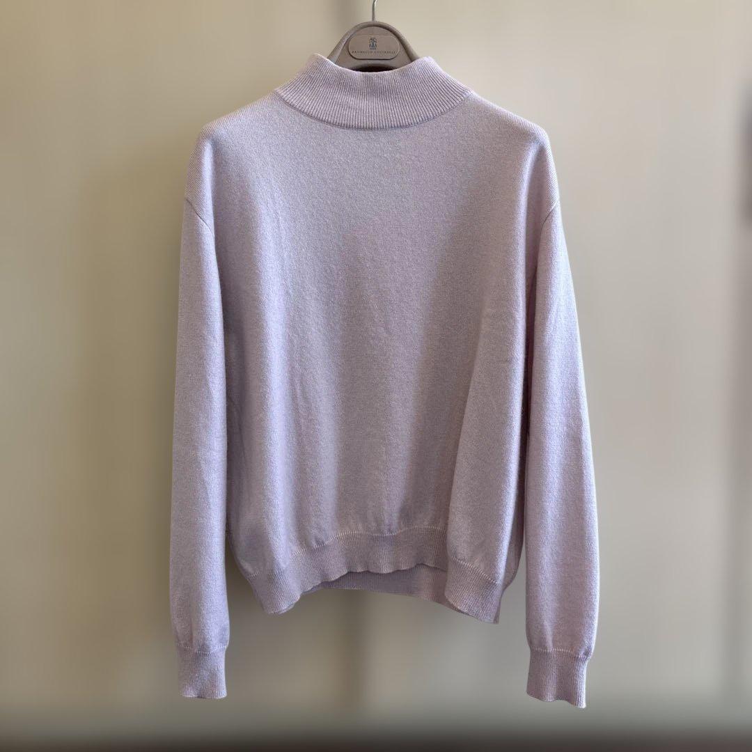 ブルネロクチネリ　淡いピンクのカシミヤニット　S〜Mサイズ