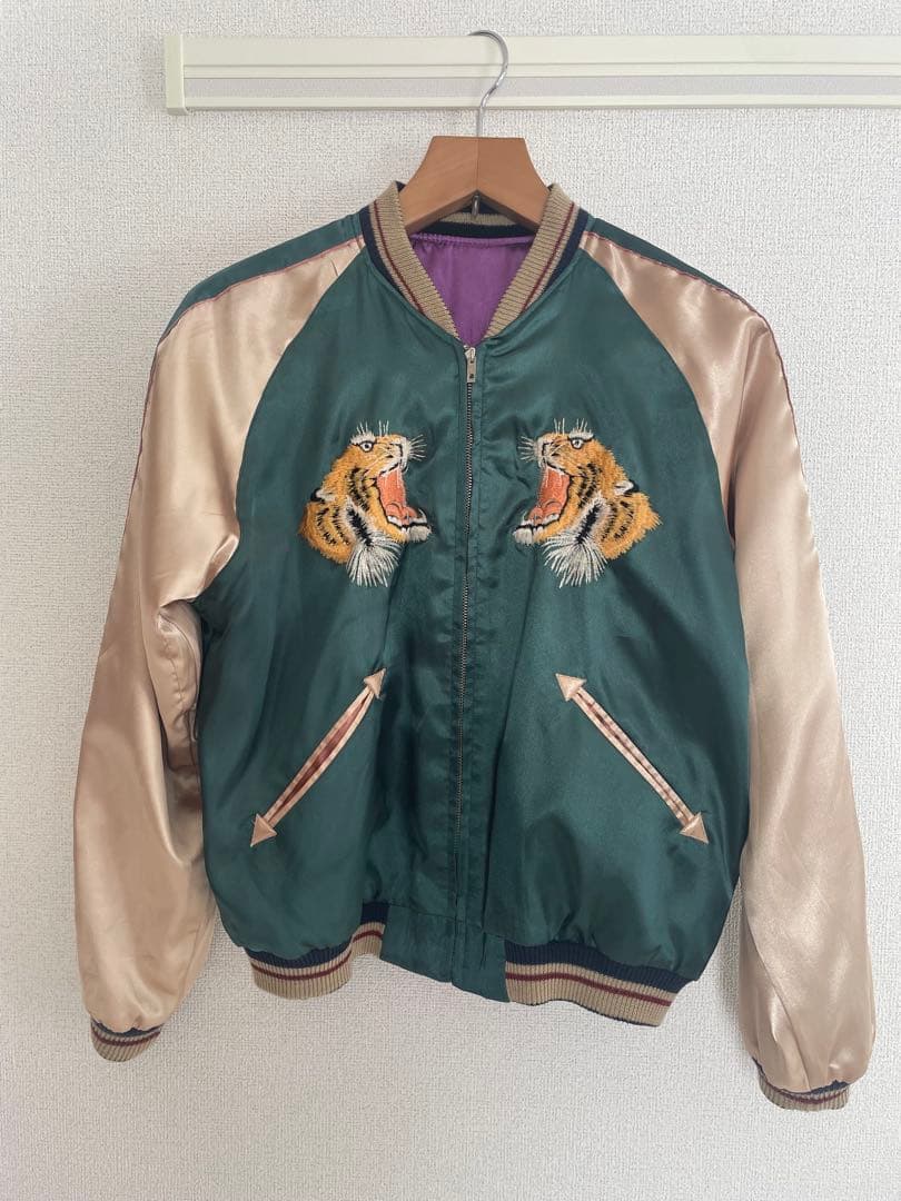 テーラー東洋　虎刺繍 スカジャン L