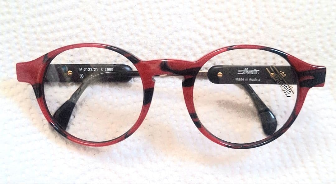 アンティーク メガネ シルエット セルフレーム 未使用品