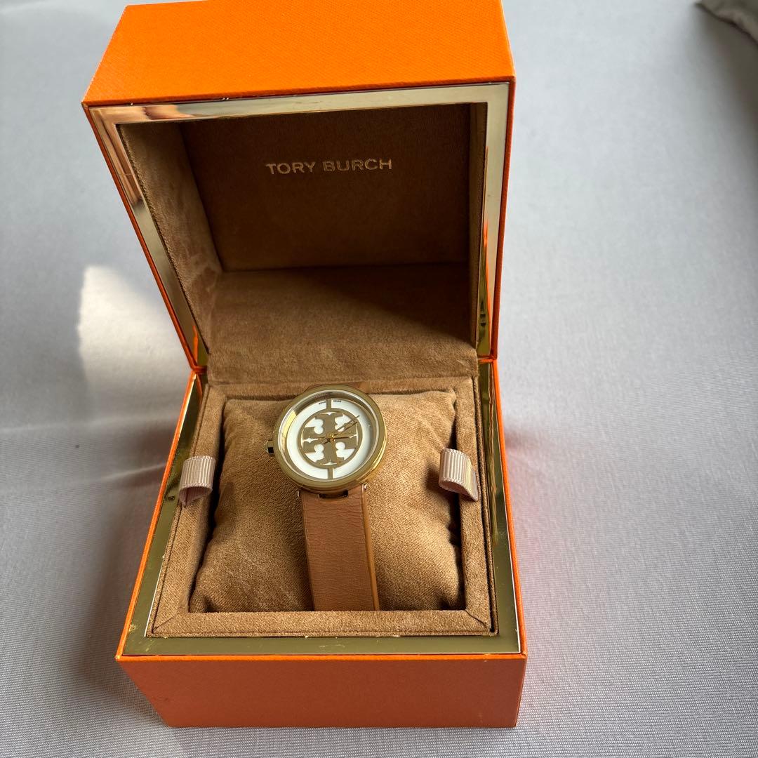 TORY BURCH ベージュレザー腕時計