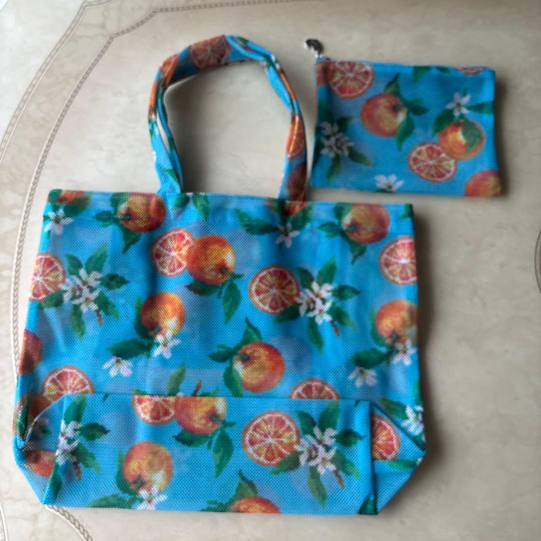 未使用　フェイラー　ネロリ　メッシュバッグ ＆　メッシュポーチ　オレンジ