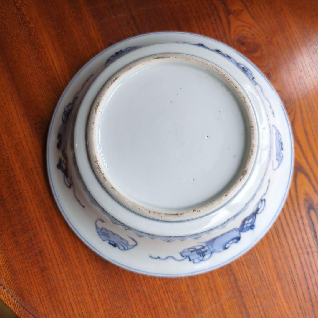 骨董 伊万里 染錦 蓋付き 器 大平 壽 縁起柄 アンティーク 美品 食籠