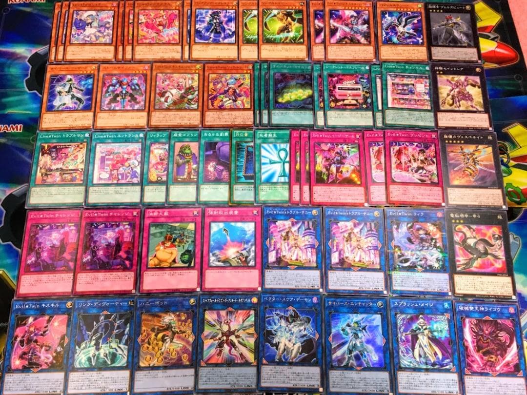 遊戯王 まとめ売り「イビルツイン」構築済みデッキ40枚+EX15枚 - メルカリ