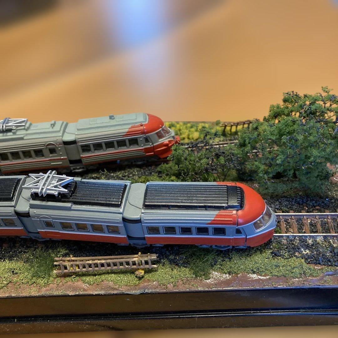 小田急ロマンスカー3000系Nゲージ鉄道模型 ジオラマ - メルカリ