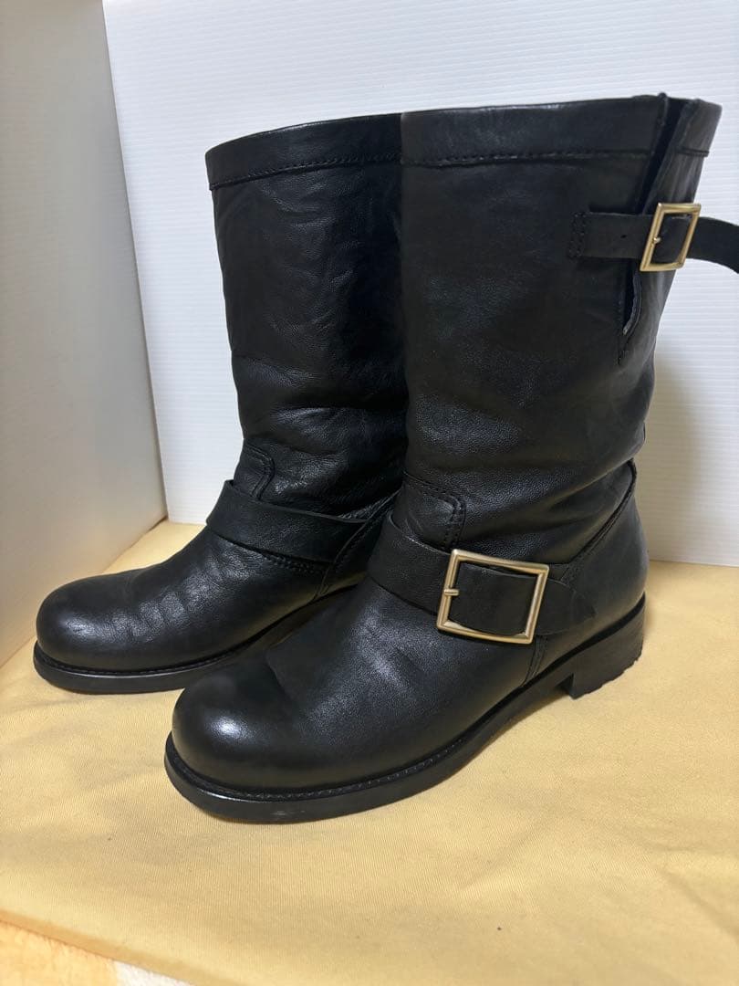 ★ JIMMY CHOO エンジニアブーツ 23.5 ブラック