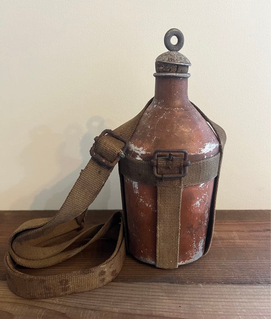 旧日本軍 水筒 陸軍 アルミ ミリタリー ヴィンテージ 日本軍 軍用水筒