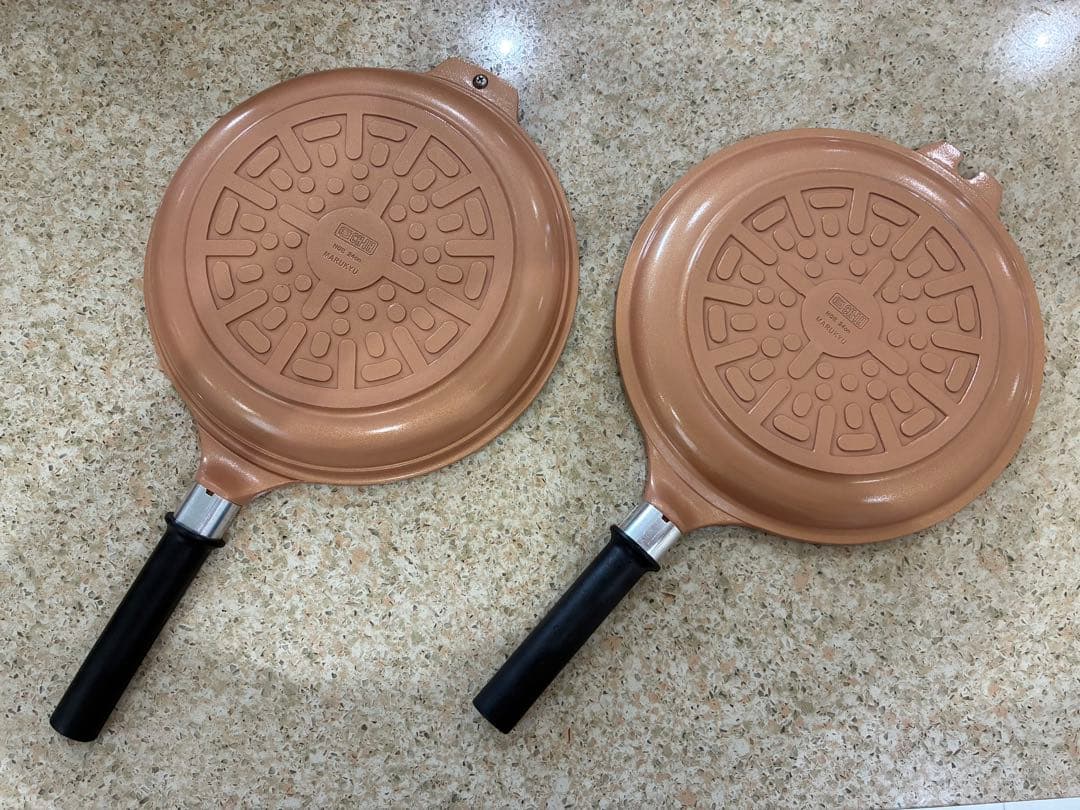 ポチママ マル球産業　2点フライヤー　IH対応　ゴールド