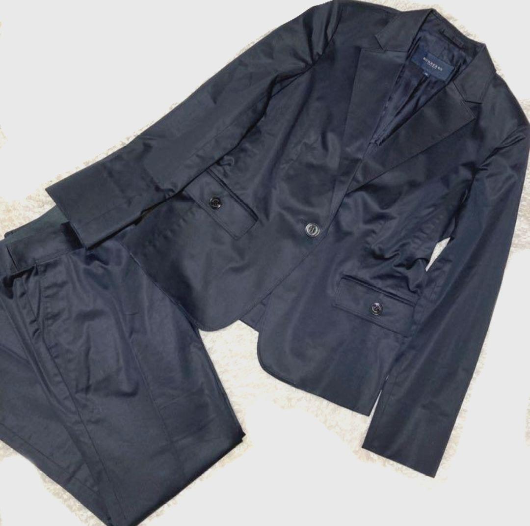 BURBERRY パンツスーツ シャドーストライプ 1B ブラック 42 M104｜BURBERRY BLACK LABEL 3Bブラックピンストライプスーツ(38R)