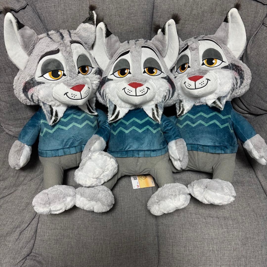 ズートピア2 パウバート FukuFuku V-BIG ぬいぐるみ　3点セット