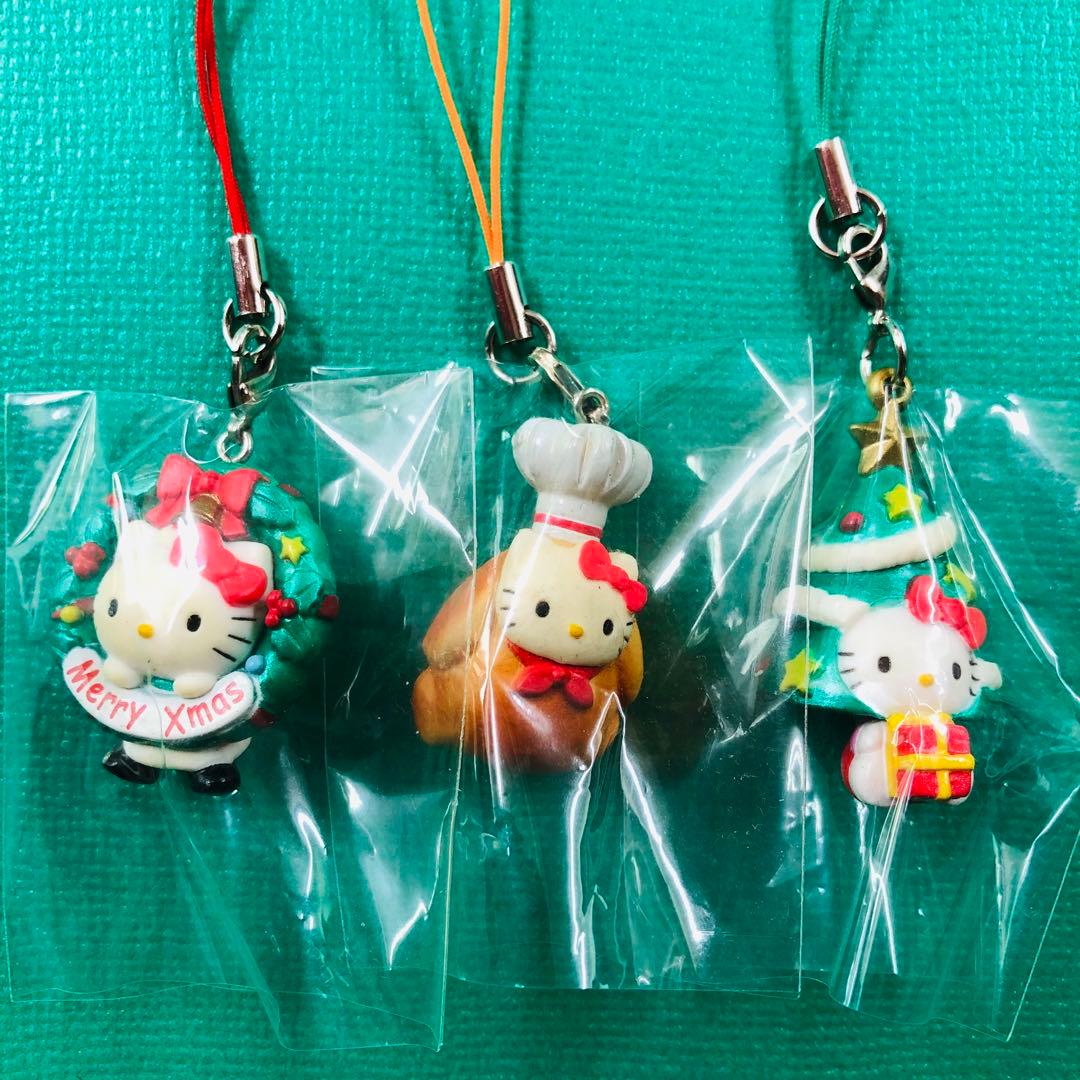 2007年製 激レア★ハローキティ コンビニ限定 クリスマス ストラップ 3個