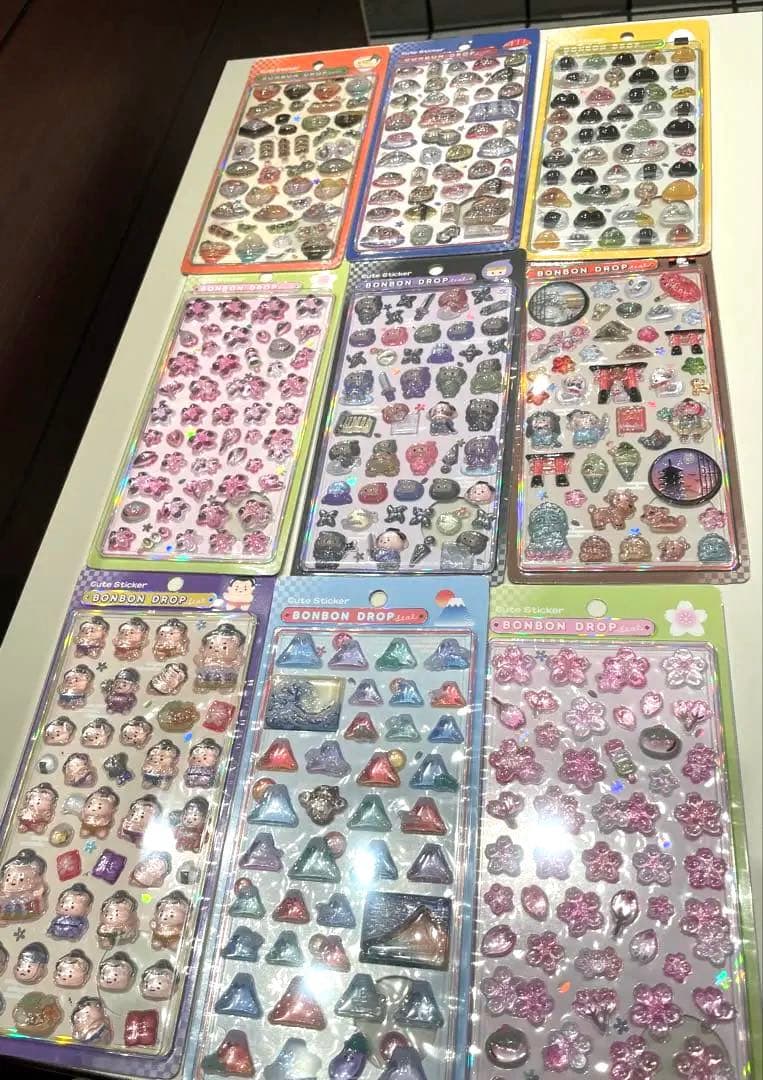 ボンボンドロップシール　和柄　9セット　正規品