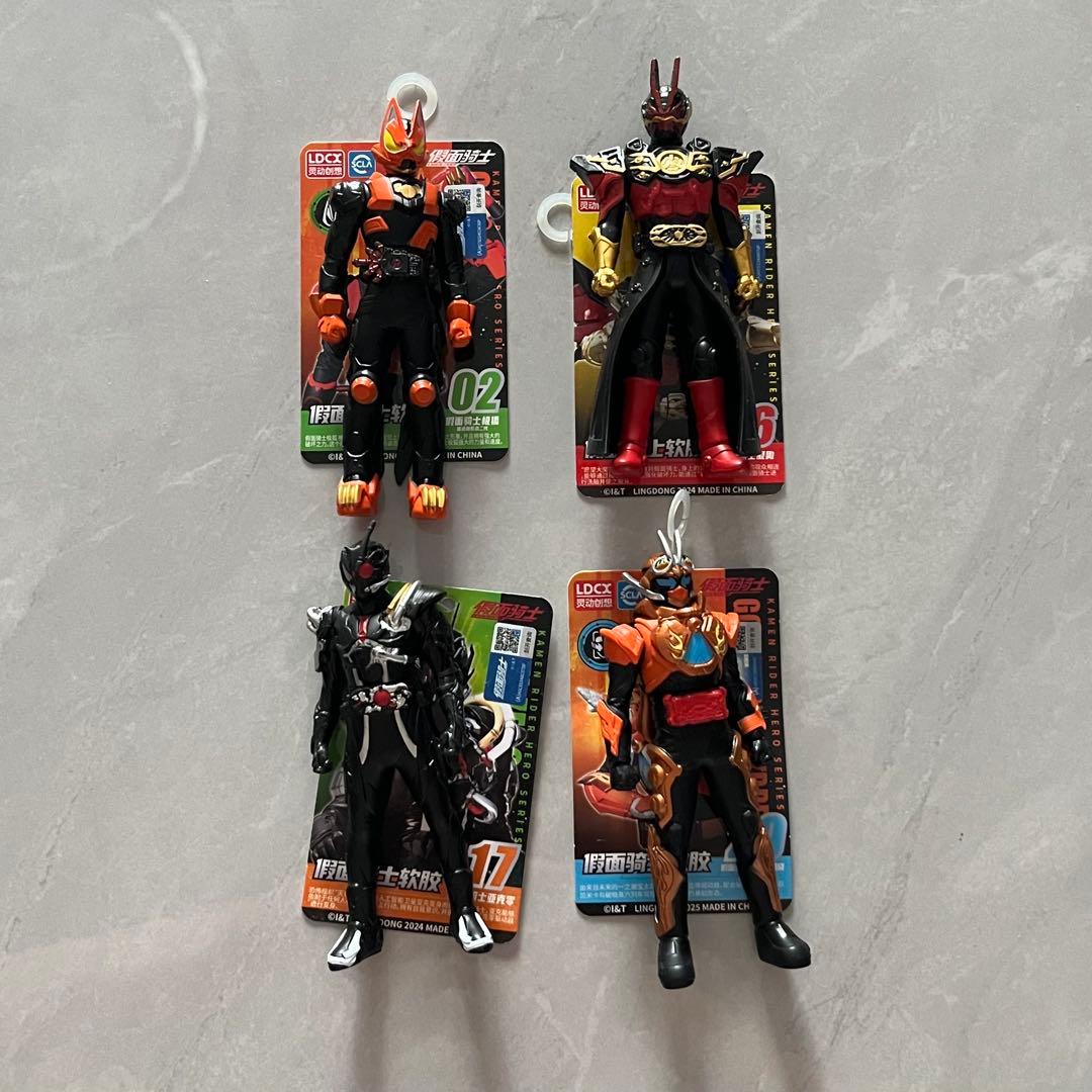 中国限定 仮面ライダー ソフビ フィギュア 4点セット 海外正規品