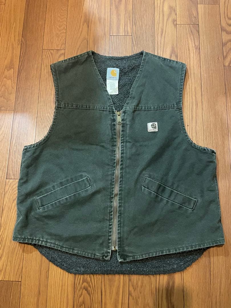 Carhartt オリーブ ジッパーベスト 楽天市場】80s 90s USA製 □ カーハート ネイティブ 裏 ボア ダック
