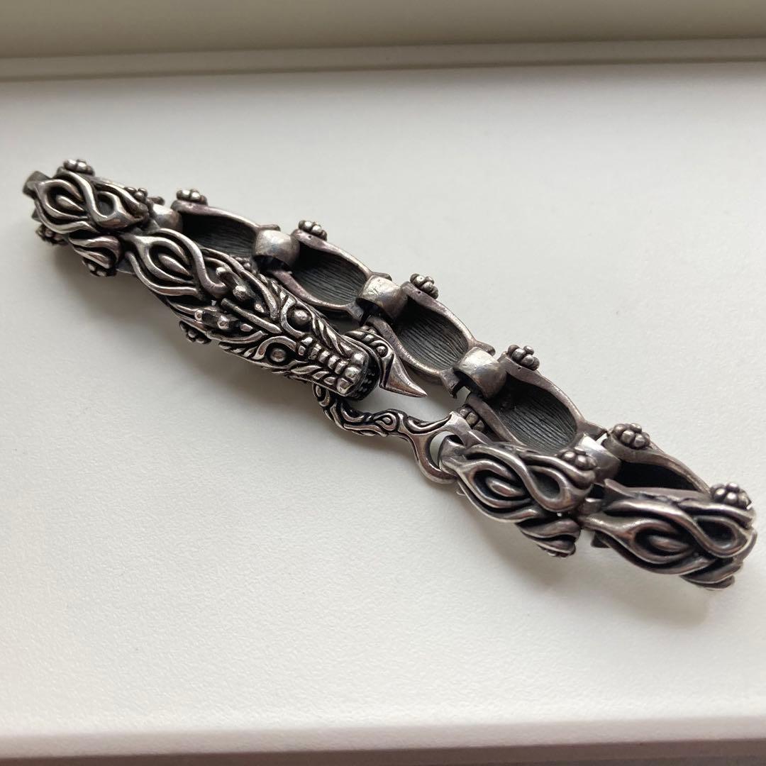 48.47g シルバー925 FIGMART ドラゴン トライバル ブレスレット