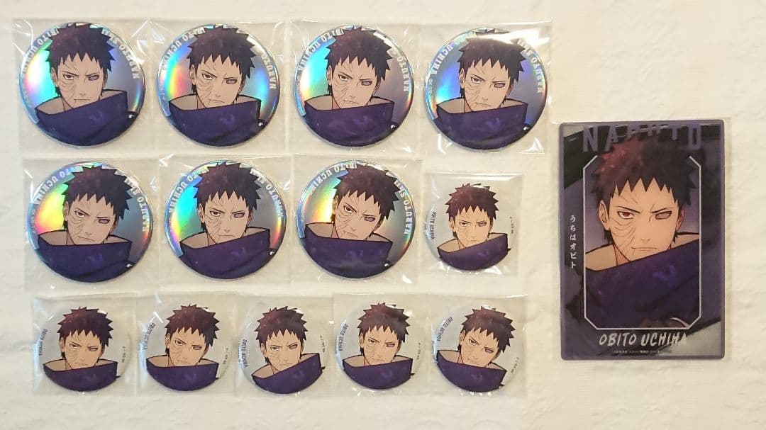 NARUTO　ベースヤード　うちはオビト　缶バッジ