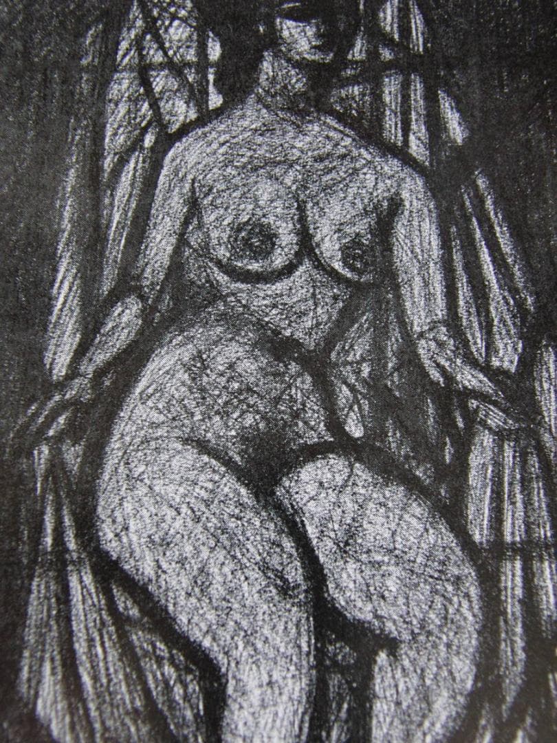 林武、「裸婦」、希少な画集の額装画、オーダーマット付・日本製新品額入り