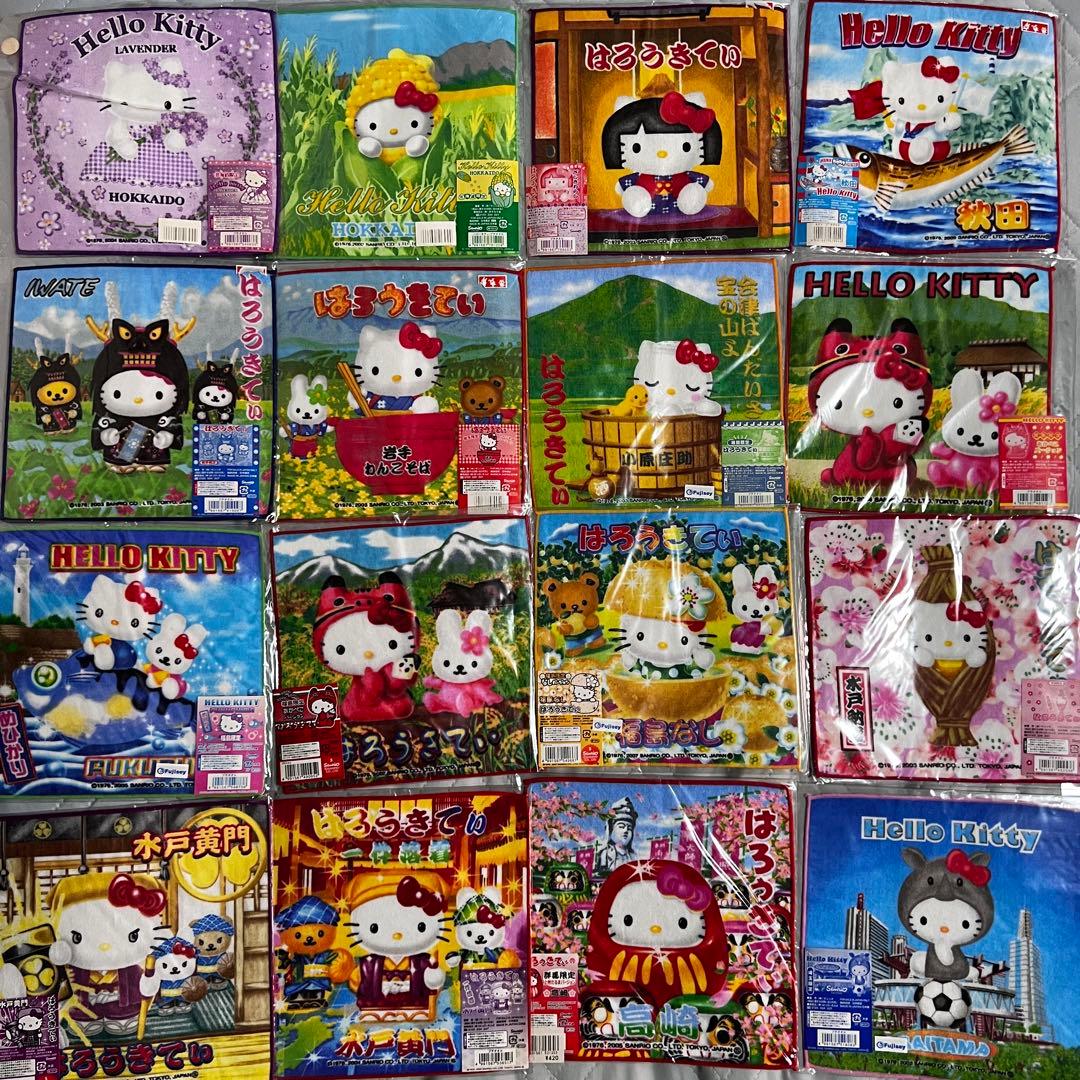 サンリオ ハローキティ ご当地限定 プチタオル ハンドタオル 77枚+おまけ5枚