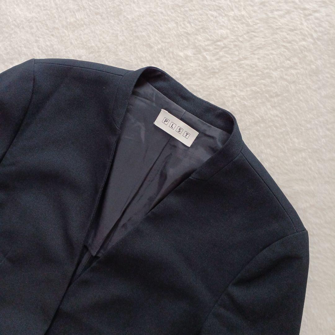 洗える！PLST プラステ ノーカラージャケット ワイドパンツ セット