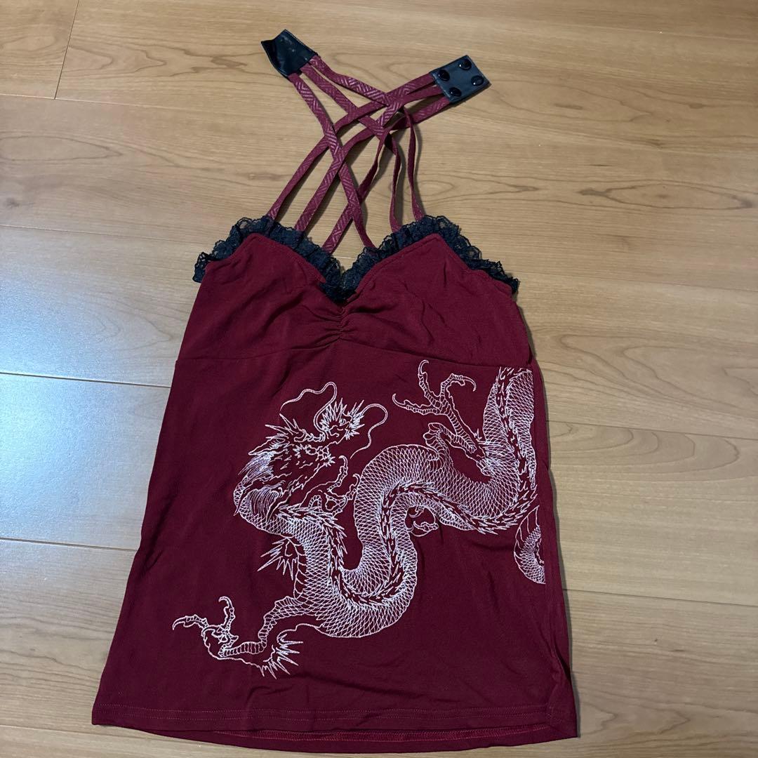 QF キューティーフラッシュ クロスキャミソール 赤