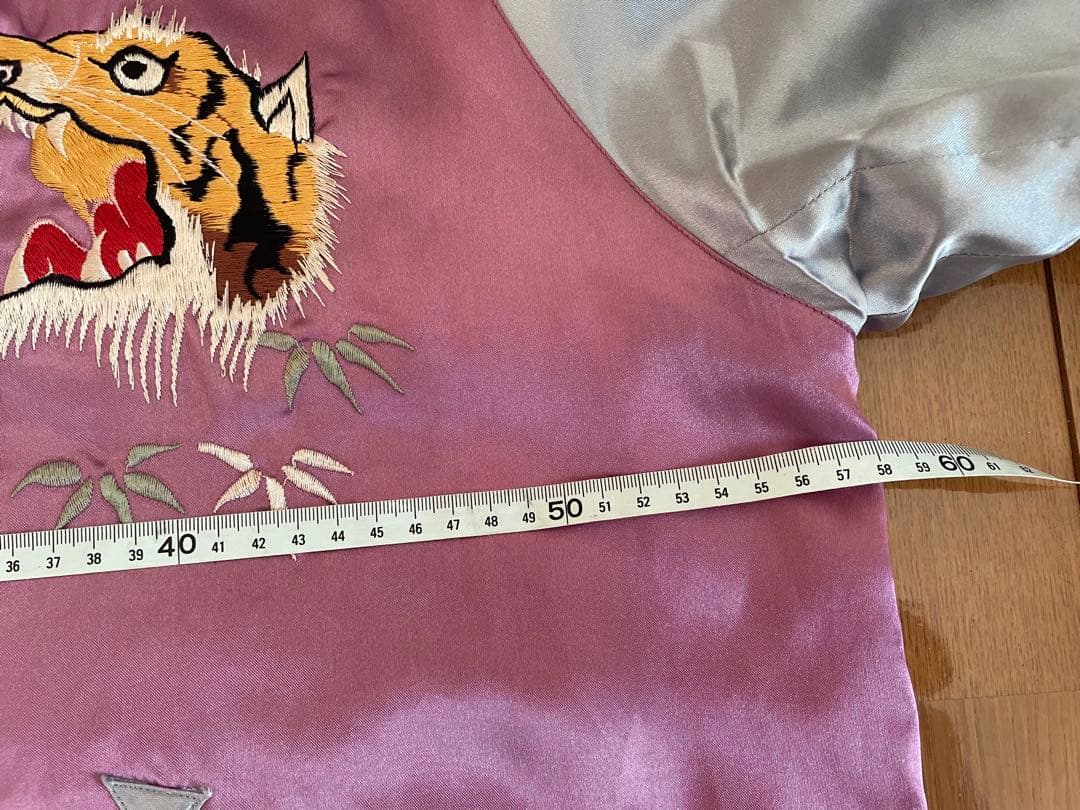 TAILOR スカジャン Lサイズ ピンク・シルバーらリバーシブル TAILOR