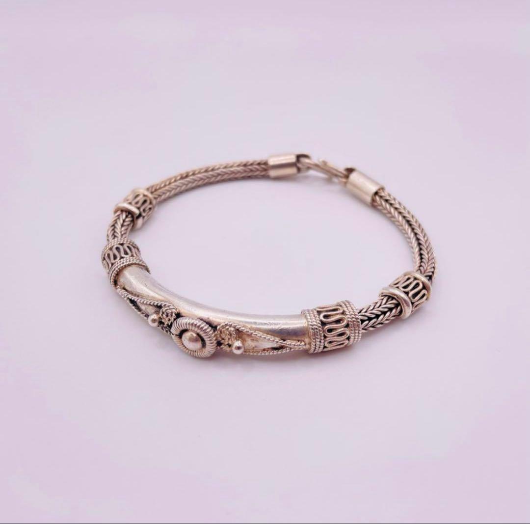 アメリカ　トライバル ビザンチン ブレスレット　ヴィンテージ sv925