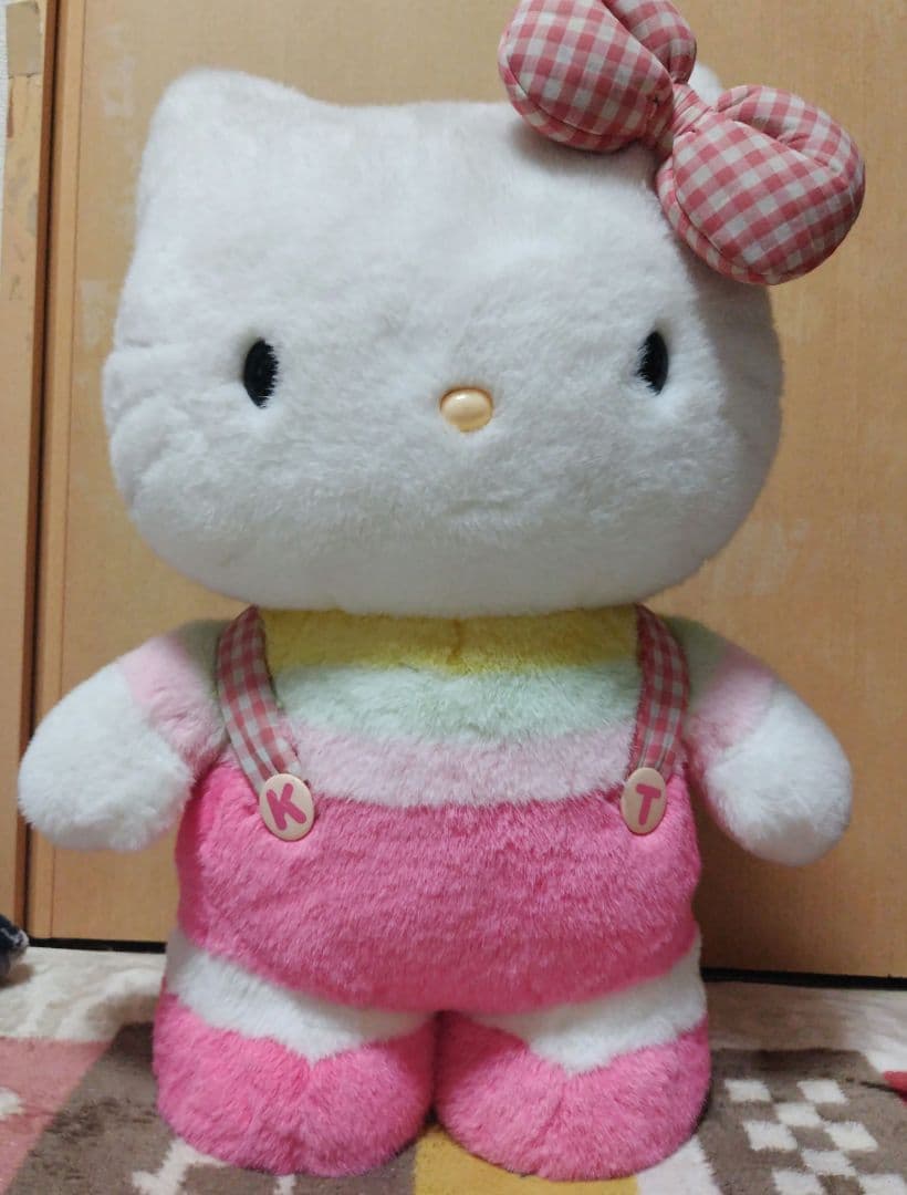 希少 ハローキティ 特大 ジャンボ BIG ぬいぐるみ 自立 レトロ レア 新作】非売品キティちゃんぬいぐるみ超BIGハローキティ特大かわいい