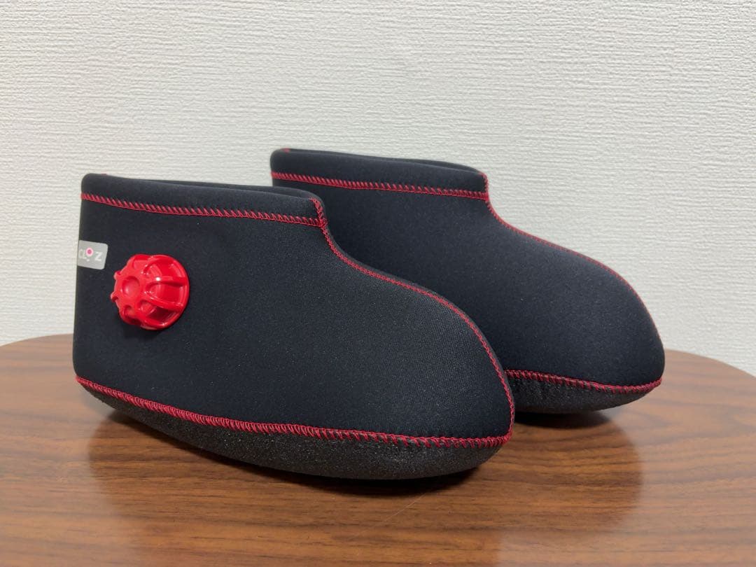 【美品】クロッツやわらか湯たんぽ/足用ショートタイプ/ブラックS(約24cm）