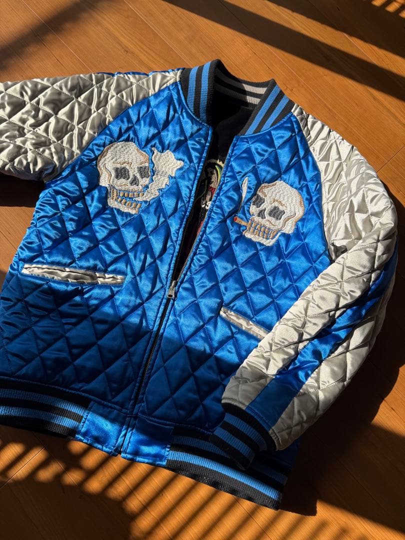 限定値下げeyedy スカジャン　ワコマリア　スカル　テーラー東洋　キルティング テーラー東洋 キルティング スカジャン SKULL×JAPAN MAP TT14466-119