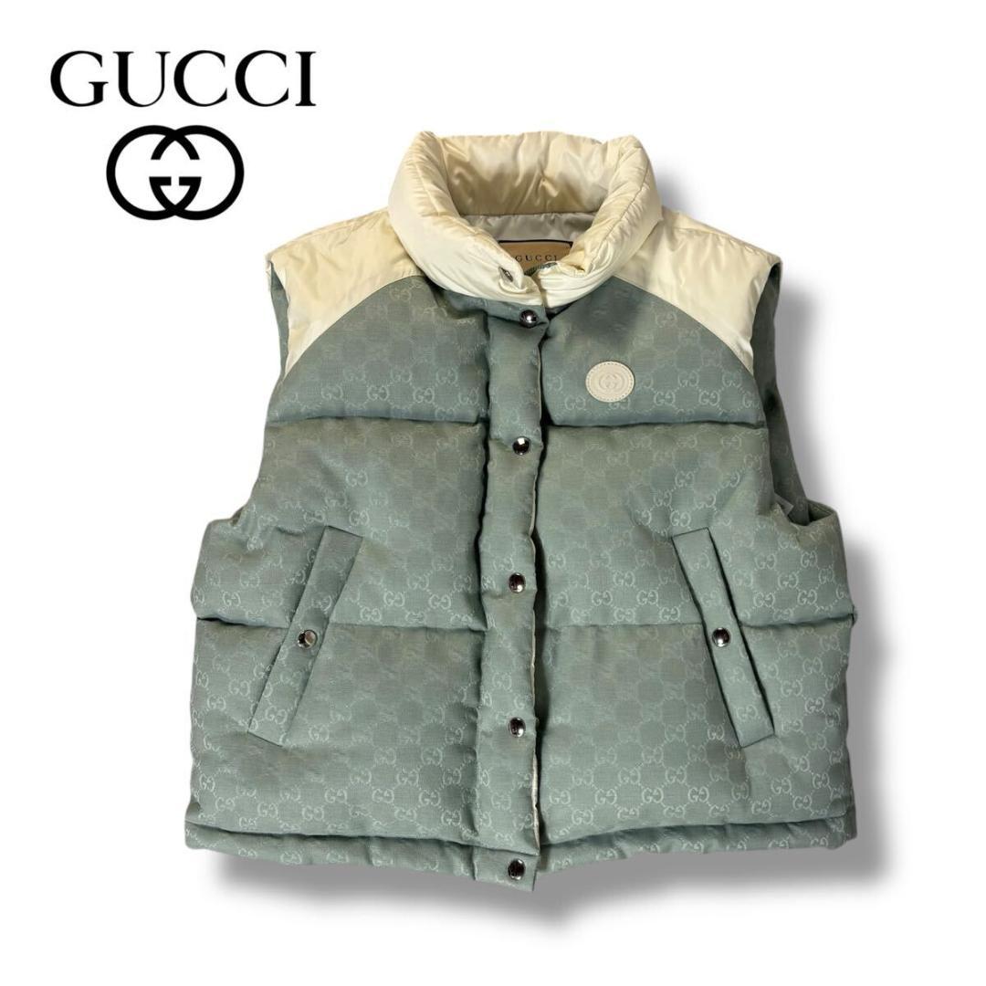 【美品】GUCCI GGスプリーム ダウンベスト 40サイズ イタリア製 希少品