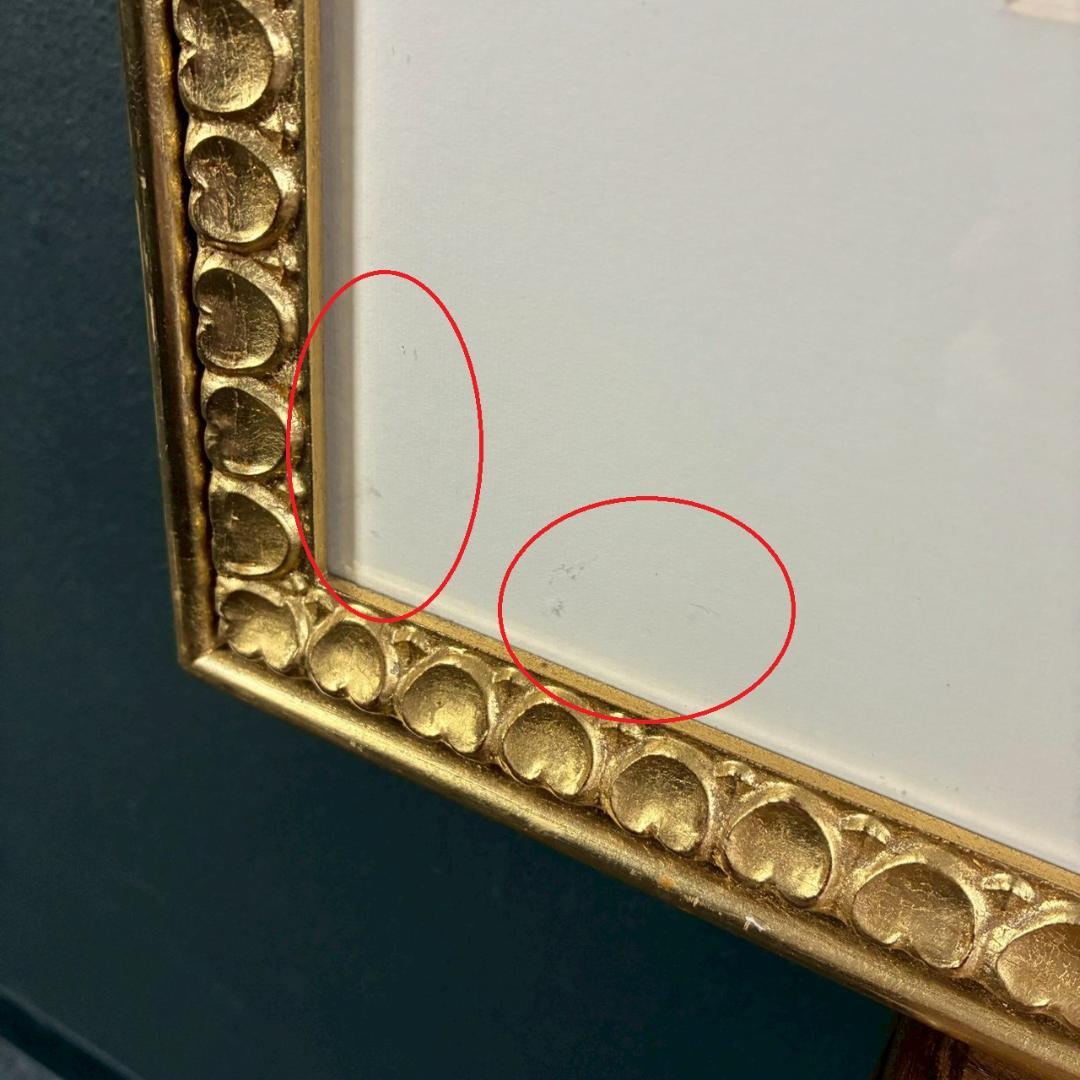 美品 ポール・アイズピリ「ベージュ背景のバラの花束」リトグラフ