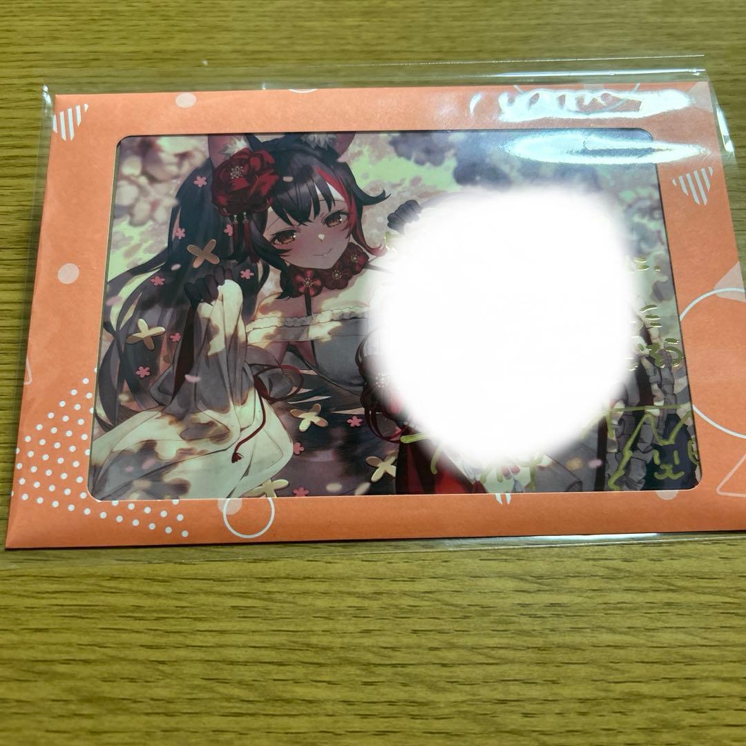 ホロライブ 大神ミオ 5周年直筆サイン＆複製メッセージ入りポスト