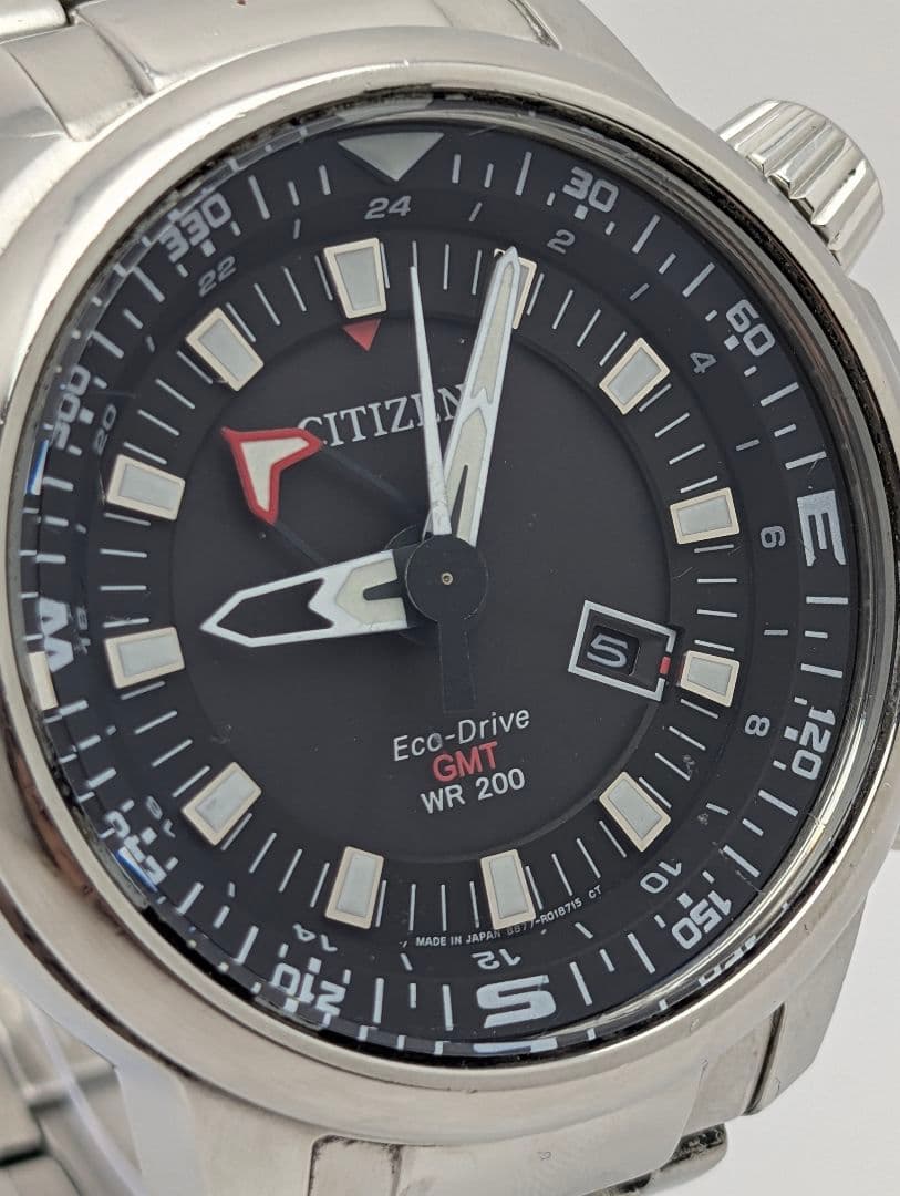 CITIZEN シチズン GMT搭載モデル メンズ腕時計 稼働品 B877 - メルカリ