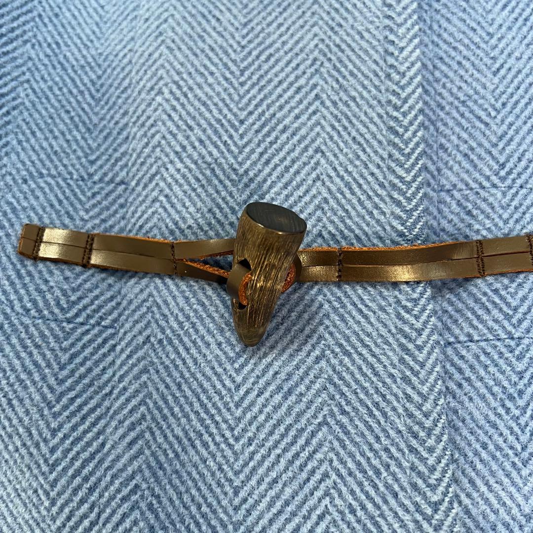 美品♡ヨークランド ダッフルコート ヘリンボーン 希少カラー ブルー