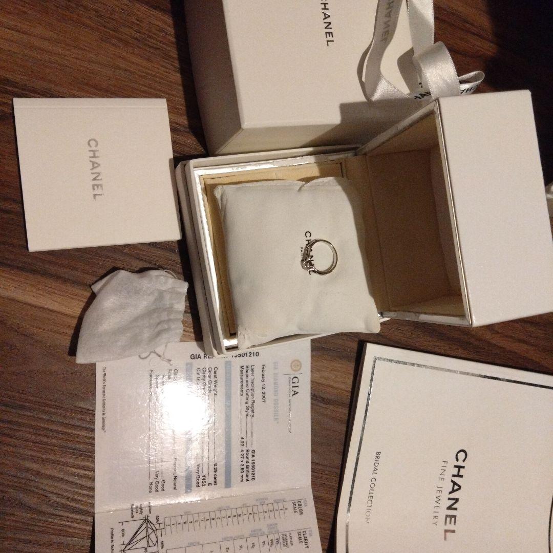 1*！様 シャネルGIA鑑定書付ダイヤモンドプラチナリング結婚指輪CHANEL婚
