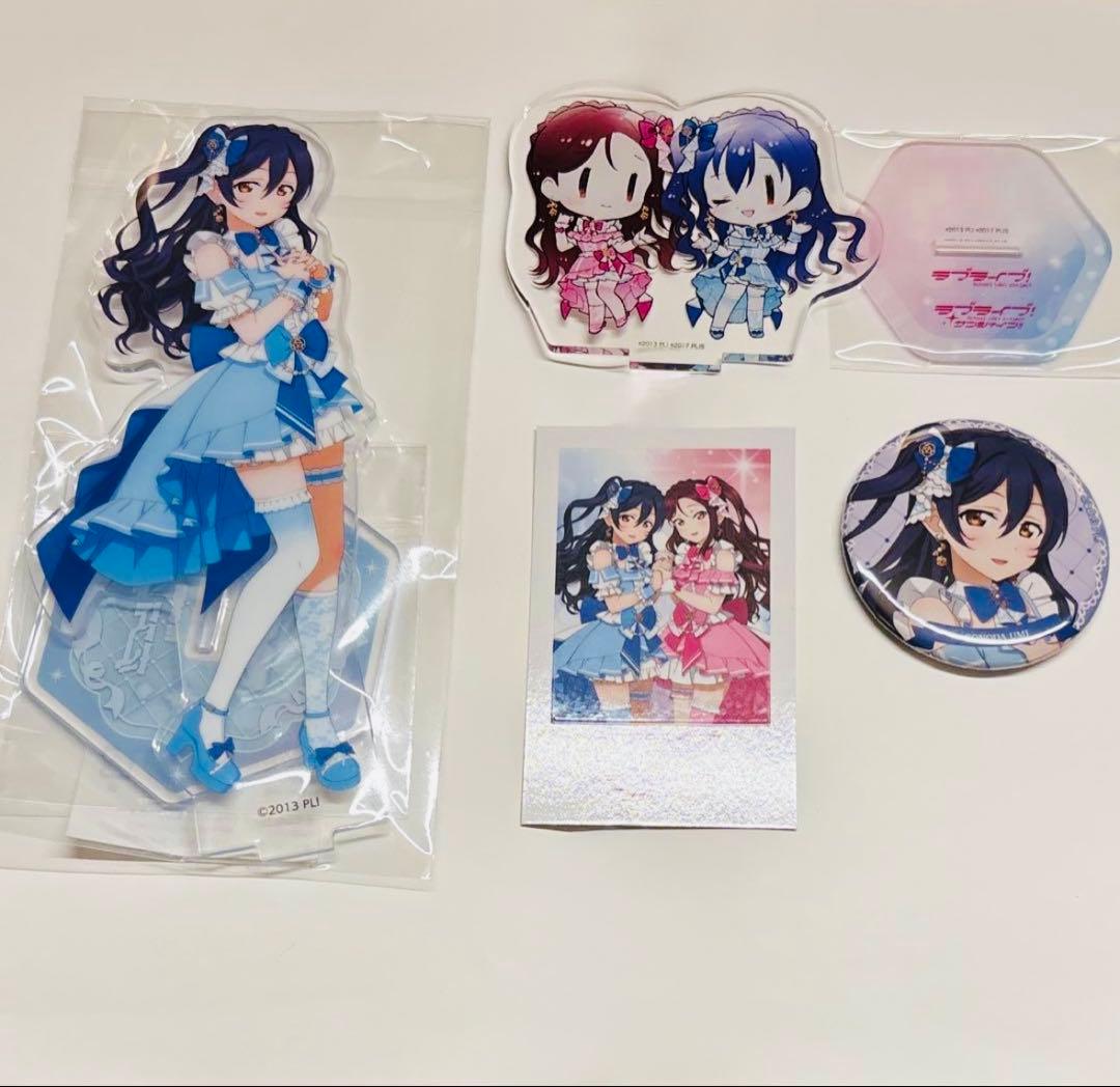 ラブライブ ポップアップストア 園田海未 桜内梨子 アクスタ 缶バッジ